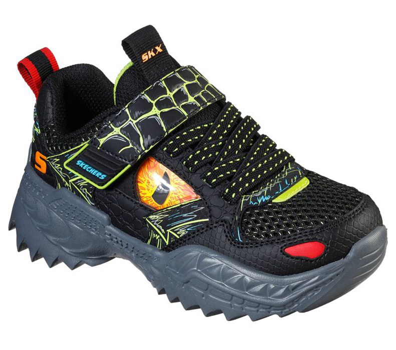 Skechers Pojkar Svarta/Ljus Gröna Sneakers - Skech-O-Saurus - Sverige (RDFOH-4057)